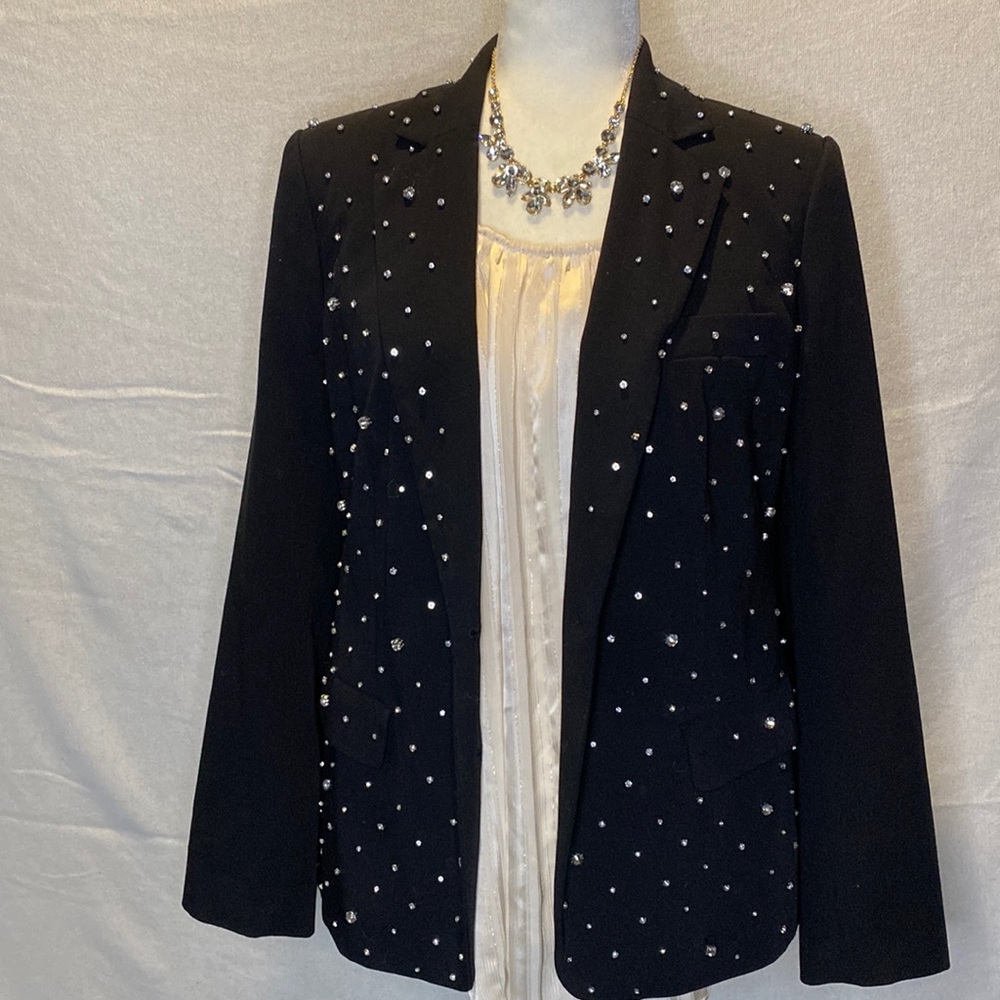 London Jean rhinestone studded blazer